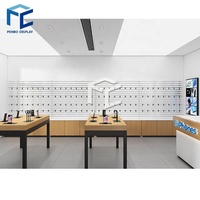 Mode Simple ordinateur téléphone portable boutique Design décoration personnalisée Apple Store Table vitrine bois Ipad téléphone portable Table d'affichage