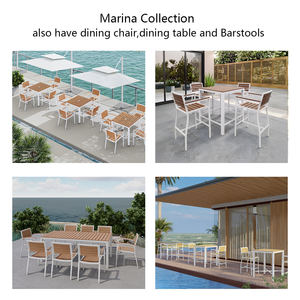 Ensemble de mobilier de jardin empilable pour l'extérieur, table et chaises pour villa, hôtel, restaurant, resort - Product Image 5