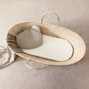 Venta caliente Amazon Baby Basket Moses Straw Baby Moses Basket con soporte - Product Image 6