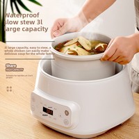 Mijoteuse Électrique Entièrement Automatique 3L YD-30A 300W avec Revêtement Intérieur en Céramique pour Soupes et Congé, Fabriquée en Chine, Livraison Directe Disponible
