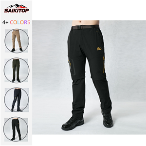 Pantalones Impermeables de Secado Rápido para Hombre, Pantalones Deportivos Elásticos Desmontables para Senderismo - Product Image 1