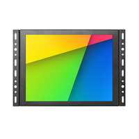 Petit écran tactile industriel de 8 pouces, moniteur d'ordinateur 1024x768, haute luminosité 800 nits, cadre ouvert, BNC ATM