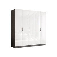 Armoire de rangement moderne en bambou, style minimaliste, personnalisable, blanche, pour chambre à coucher, avec portes battantes, meuble de maison, vente en gros
