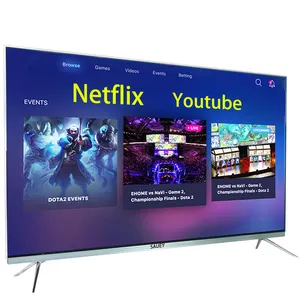 中国制造商视频高清全无线发光二极管电视智能电视55英寸4k廉价大平板电视