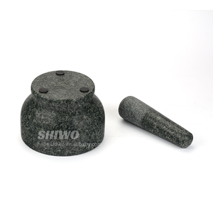 เครื่องบดหินแกรนิตธรรมชาติขนาดใหญ่  ชุดครกและสากสำหรับบดเครื่องเทศอย่างหนัก - Product Image 5