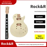 Electric Guitar Body DIY Customized Semi-finished Accessories with Strings for Musical Instruments
