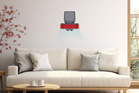 Ventilateur de chauffage mural moderne avec contrôle numérique, application à distance, sans pales, lumière, chaleur et fraîcheur activées, filtre, certifié ETL, boîtier plastique domestique