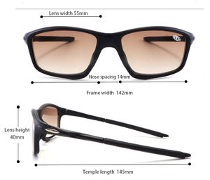 Verres multifocaux progressifs UV400 bloquant la lumière bleue verres gris marron dégradés presbytie lunettes de soleil pour lunettes de lecture vente en gros - Product Image 4