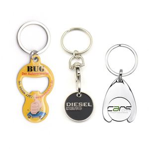 Stainless Steel Iron Zinc Alloy Metal Supermarket Handheld Shopping Cart Laser Enamel Printing Logo Trolley Coin Token <b>Keychain</b> - Product Image 2