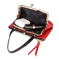 Dompet Koin AndoBag untuk Wanita, Tas Tangan Kulit Sapi Asli, Dompet Lipat Vintage dengan Kancing, Tas Penyimpanan Kapasitas Besar 1478