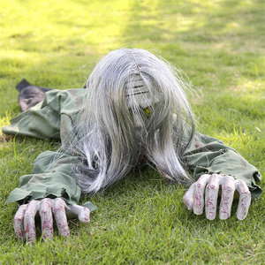 <span class=keywords><strong>Fantasma</strong></span> de escalada calva para Halloween, <span class=keywords><strong>ojos</strong></span> parpadeantes, luz eléctrica para gatear, Control de sonido, decoración de zombi, utillaje de Terror - Product Image 3