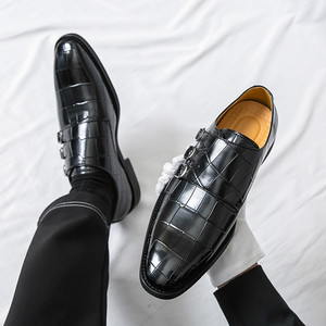 Zapatos de Vestir Negros y Blancos para Hombre, Zapatos de Vestir de PU para Hombre, Cómodos, Transpirables, Formales, de Negocios, Oxfords, de Cuero - Product Image 6