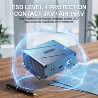 Sipolar A-4A30M4 Hub USB 3.0 4 Port dengan Perlindungan ESD Level 4, Kecepatan Tinggi 5Gbps, Hub USB Berbahan Logam untuk Kontrol Industri