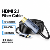 Câble HDMI 2.1 en fibre optique 8K 60Hz 48 Gbit/s AOC, cordon optique actif 4K 240Hz HDR dynamique longue distance pour TV, projecteur OEM/ODM