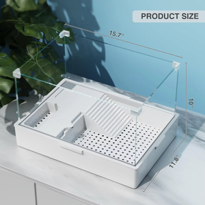Ama-zon Offre Spéciale Grand kit de fournitures de bassin d'eau en plastique Bassins terrestres Tortue des Émirats arabes unis PE pour cage de tortue d'aquarium - Product Image 6