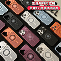 Nouvelle coque arrière magnétique respirante à dissipation thermique pour iPhone 18 Pro Max 17 16 15 14 13 12 11, compatible charge sans fil et refroidissement