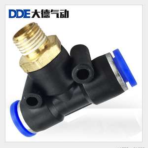 Raccord pneumatique à connexion rapide PB4-01T type T, filetage extérieur 12-04, tuyau d'air en cuivre 8-02, connecteur 6, 10-03, nouveau Dade - Product Image 3