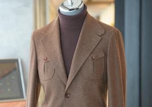 Veste <span class=keywords><strong>Safari</strong></span> Entièrement en Toile, Simple Boutonnage, Grande Taille, Manteau d'Hiver pour Homme, 100% Laine, Sur Mesure, Vêtements Haut de Gamme, Style Italien - Product Image 2