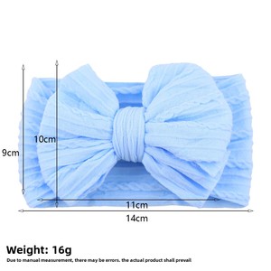 Nouveau Bandeau pour Cheveux Enfant Style Européen-Américain, en Nylon Spandex Extensible Jacquard Fait Main, Emballage en Gros, Nœud Papillon Surdimensionné - Product Image 5