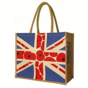 Sac de shopping en jute personnalisé, sac en toile de jute réutilisable, sacs de shopping en lin avec logo personnalisé pour la publicité - Product Image 1