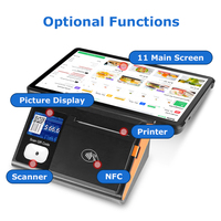 Sistema de Punto de Venta Android 14 Mini, Caja Registradora, Tablet POS de 11'', NFC, Máquina para Supermercado, Terminal POS Todo en Uno