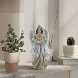 Estatua de Ángel de San Gabriel de 12 pulgadas, artículos religiosos católicos, estilo artesanal de resina 3D personalizable - Product Image 4