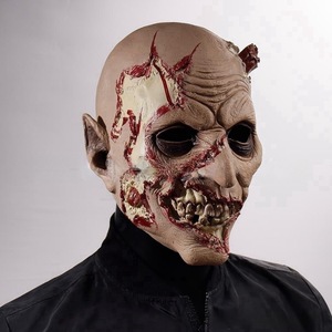 Masques de fête en latex pour cosplay de <span class=keywords><strong>film</strong></span>, <span class=keywords><strong>démon</strong></span> effrayant, visage entier, pour Halloween, Noël, mascarade - Product Image 4