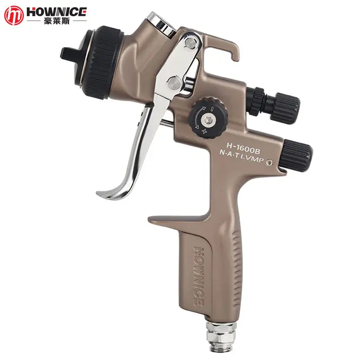 LVMP H-1600B Pneumatic Paint Spray Gun 600ml Cup Capacity Pressure Feed Type Automotive Car Beauty Air Spray Gun 1 Years 15-20cm