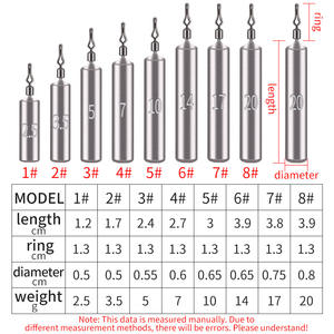 Plomos de pesca cilíndricos Ytqhxy de 2.5g a 20g, plomos de plomo para lances largos, accesorios de pesca antienredos - Product Image 3