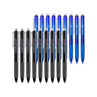 Ensemble de stylos gel effaçables en plastique personnalisés Bonvada 15/18 couleurs, pointe 0,38/0,5/0,7 mm, bleu/rouge
