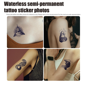 Autocollant <span class=keywords><strong>de</strong></span> tatouage semi-permanent sans eau, <span class=keywords><strong>encre</strong></span> à base <span class=keywords><strong>de</strong></span> plantes <span class=keywords><strong>de</strong></span> jardinia, 2 semaines, réaliste, non toxique, sans danger pour la peau, tendance, sexy - Product Image 4