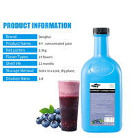 Vente en gros de jus concentré à la saveur de myrtille de 2.1kg sirop de fruits spécial pour les additifs alimentaires de boisson de thé à bulles