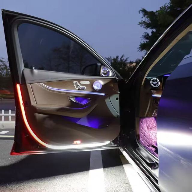 LED 120cm 2835 144SMD 12V Car Door Warning Light Bars Emergency Trucks Interior Kits Ambient Lamp Safety Auto Accessories