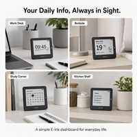 Kylendar Mini 4.2 "E-Paper Smart Calendrier PC Carte Sélection WiFi Synchronisation Météo Horloge À Faire Nouvelles Finance Bureau Tableau de Bord Affichage