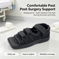 Chaussure post-opératoire à bout carré, respirante, en maille, avec fermeture Velcro, semelle compensée en EVA et TPR, pour la récupération des fractures et des hallux valgus, directement de l'usine