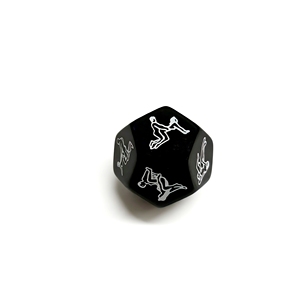 Dés à 12 faces pour jeux coquins, différentes actions sur chaque face, phosphorescents, blanc, noir, acrylique durable, amusants pour la maison, les fêtes de famille et les clubs - Product Image 2