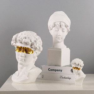 Hy Lạp tượng David Nhựa Cổ Điển Roman Bust thần thoại điêu khắc thạch cao thủ công mỹ nghệ đeo mặt nạ - Product Image 5