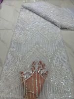 Tissu en dentelle à paillettes, broderie en dentelle, filet fantaisie, dentelle de luxe pour mariage, motifs de dentelle avec paillettes pour fête de mariage
