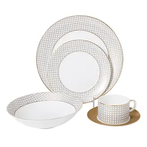 2022 новый дизайн, Королевский набор обеденных тарелок, тарелка из костяного фарфора для еды, отеля, ресторана