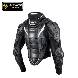 Veste de protection pour moto SULAITE avec protection des épaules, des coudes et de la taille pour la course tout-terrain, taille unique pour adulte, noir - Product Image 1