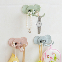 CXT590 crochet auto-adhésif éléphant multifonctionnel, crochet mural de cuisine, crochet sans clou, crochet de salle de bain créatif mignon