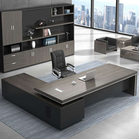 Ensembles de meubles de bureau de direction MFC Bureau d'ordinateur de direction Bureau moderne en forme de L Table