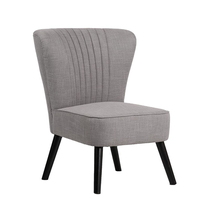 Canapé-chaise en tissu doux avec pieds en bois, design à la mode, vente en gros