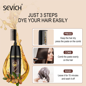 Sevich colorante per <span class=keywords><strong>capelli</strong></span> neri lisciante professionale olio di Argan Semi-permanente <span class=keywords><strong>capelli</strong></span> grigi per <span class=keywords><strong>capelli</strong></span> neri Shampoo pettine - Product Image 6