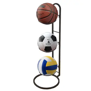 Портативный 3 слоя бытовой спортивный мяч держатель островного типа Баскетбол Органайзер