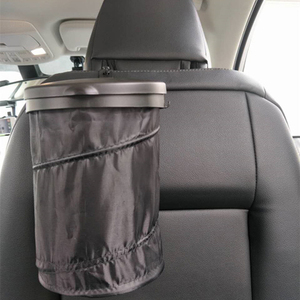 Sac de rangement de déchets de voiture, conteneur en plastique, pliable, noir, avec couvercle, personnalisable, logo, 50 unités - Product Image 3