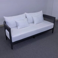Ensemble de canapés d'extérieur de luxe en alliage d'aluminium moderne, écologique, imperméable, durable et de haute qualité pour villa, hôtel, parc, appartement