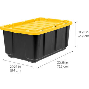 Caja de almacenamiento de plástico grande gruesa barata con tapa, caja de almacenamiento de juguetes para el hogar, caja de almacenamiento portátil - Product Image 2