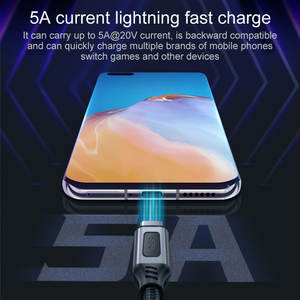 <span class=keywords><strong>สาย</strong></span> PD ชนิด C 5A 100W 20V <span class=keywords><strong>สาย</strong></span>ชาร์จเร็ว USB <span class=keywords><strong>สาย</strong></span>ชาร์จข้อมูลพร้อมชิป E-MARKER สำหรับอุปกรณ์ iOS - Product Image 4