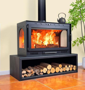 Cheminée simple à flamme réelle au <span class=keywords><strong>bois</strong></span>, <span class=keywords><strong>double</strong></span> <span class=keywords><strong>face</strong></span>, triple <span class=keywords><strong>face</strong></span>, vue sur le feu, salon de villa, cheminée - Product Image 3